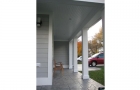 front porch with stamped concrete